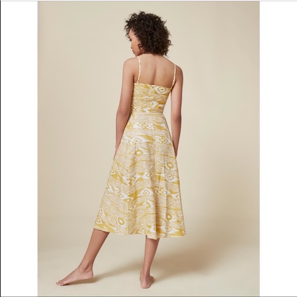 Reformation Canon Dress in Yellow Grain 0 - Picture 4 of 12